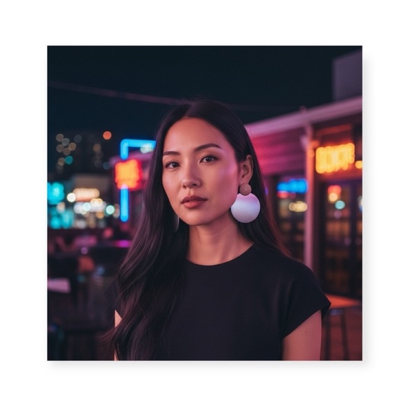 Area Stars Jewelry - new Zen Sculptural Stack Disc ❉ Drop Earrings ❉ Gold Silver Tone ❉ Tiny Crystal